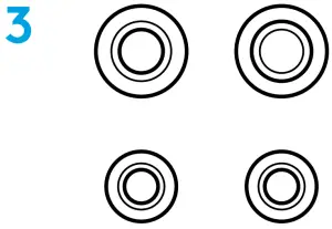 Silicone earbuds L + S