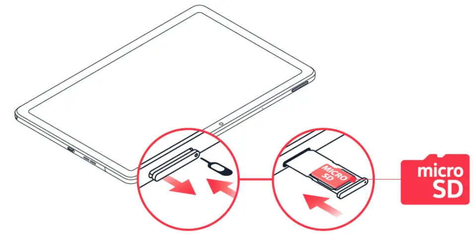 Insert the memory card