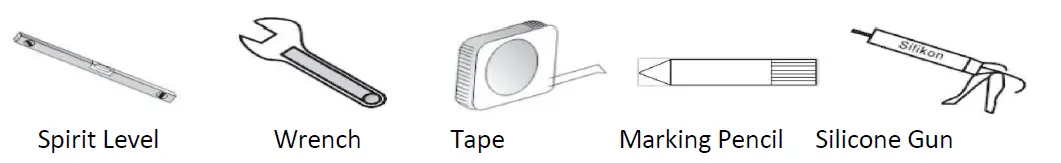 TOOLS REQUIRED FOR INSTALLATION 51167-BAT-WH-FB