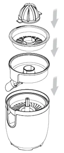 CREATE RETRO Electric Citrus Juicer 90W - parts list 1