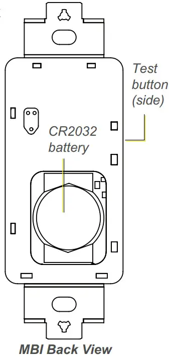 echoflex MBI Multi Button Interface Switch Station - MBI Back View