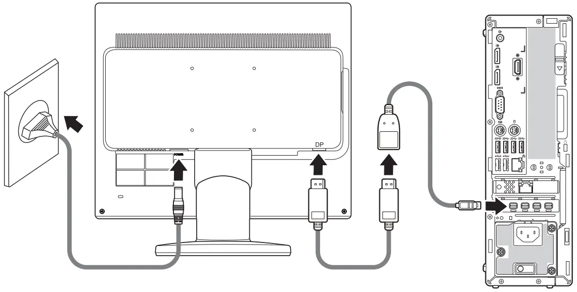 WISENET XWV 3010 SSM Workstation - Connect the monitor