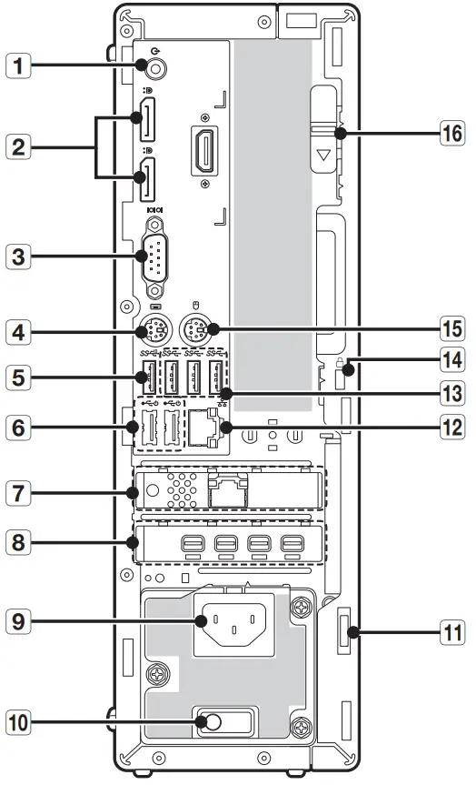 WISENET XWV 3010 SSM Workstation - Rear Overview