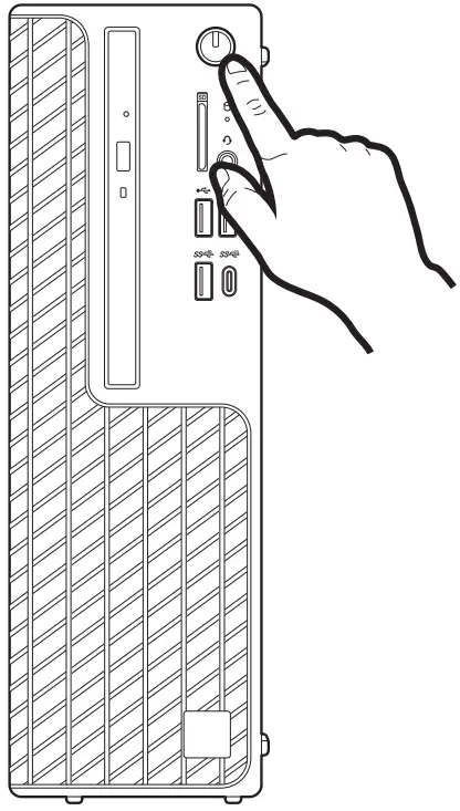 WISENET XWV 3010 SSM Workstation - power button