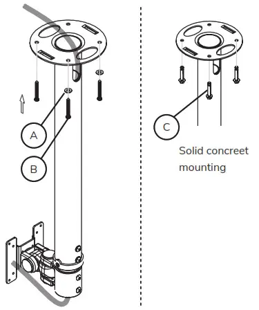 Neomounts FPMA-C200 Monitor Ceiling Mount Instruction-STEP 1