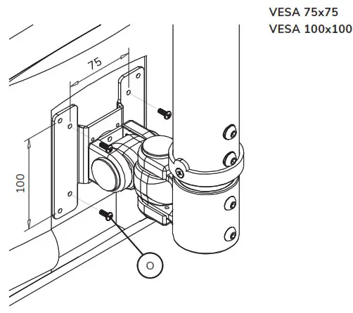 Neomounts FPMA-C200 Monitor Ceiling Mount Instruction-STEP 2