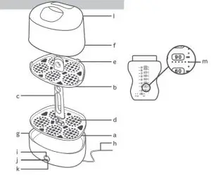 diagramInstructions Tommee Tippee Closer to Nature Electric Steam Steriliser