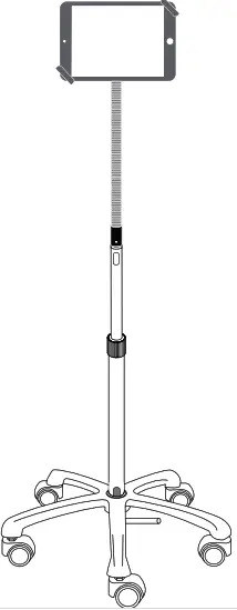 CTA Digital PAD-SHFS Heavy-Duty Medical Mobile Floor Stand - pig 2