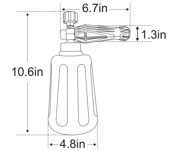 AstroAI B08W8BFRRW Wide Neck Metal Foam Cannon - FIGURE 2