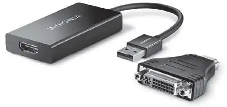 Insignia Ns-pu37h-bk, Ns-pu37h-bk-c Usb To Hdmi/ Dvi Adapter Quick Start Guide Insignia Ns-pu37h-bk, Ns-pu37h-bk-c Usb To Hdmi/ Dvi Adapter Quick Start Guide