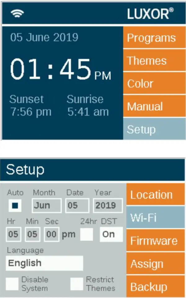 Luxor Controller Configuration 01