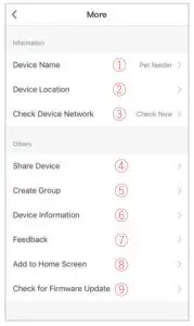 iiglo 1152544 Pet Feeder - wifi feeder more setting 1