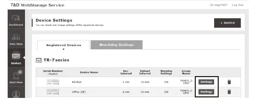 changing device settings