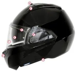 Shark Evo-GT Flip-Up Helmet - ANATOMY OF THE HELMET