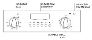 saco Indesit FIE36KB 60cm Stainless Steel Built-In Electric -Control Panel