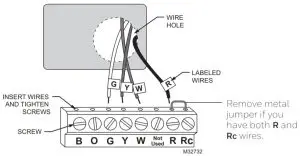 Honeywell Home RTH2300 Series Programmable Thermostat - Connect Wires