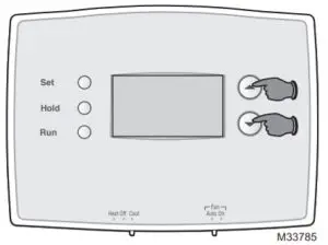 Honeywell Home RTH2300 Series Programmable Thermostat - Enter System Setup