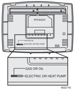 Honeywell Home RTH2300 Series Programmable Thermostat - Set fan operation switch