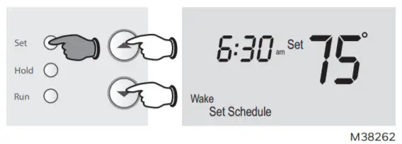 Honeywell Home RTH2300 Series Programmable Thermostat - To adjust program schedules (RTH221)