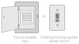 Honeywell Home RTH2300 Series Programmable Thermostat - Turn Off Power