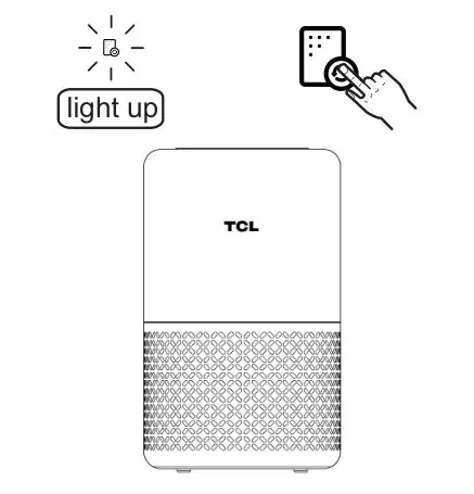 TCL Breeva A1C Replacement Filter Air Purifier - Press and hold the filter indicator button for at least 3 seconds