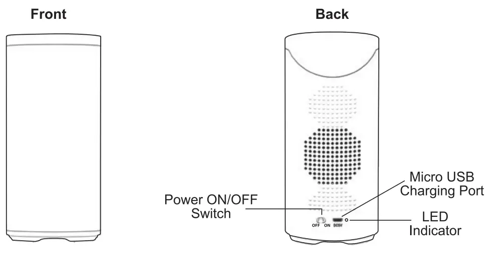 BASS JAXX Gleam Color Changing LED Bluetooth Speaker-overview