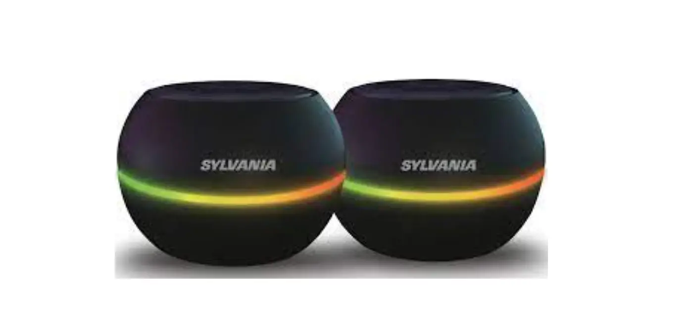 Sylvania Sp-020 Pdq Cut Case 2pk Tws Led Bluetooth Speaker Instruction Manual