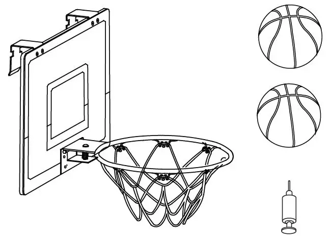 virtufit Mini Basketball Hoop with Ball and Pump fig 1