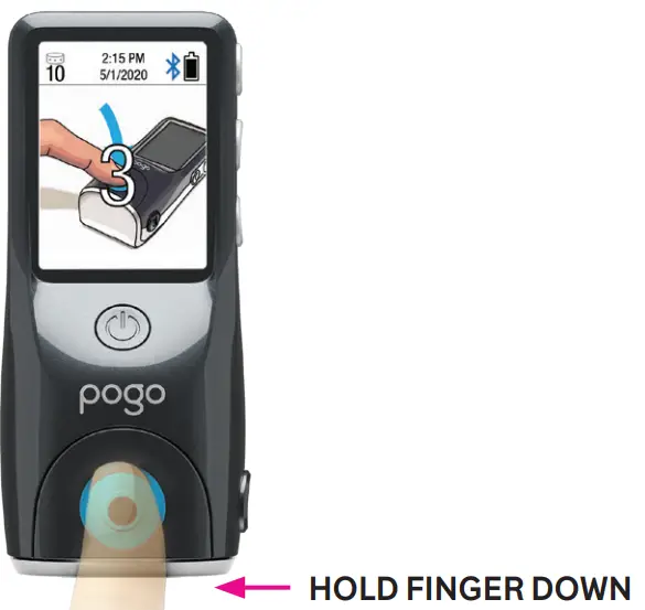 pogo Automatic Blood Glucose Monitoring System - FINGER DOWN