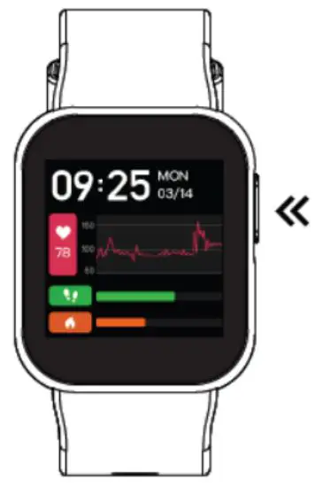 willful N29 Smartwatch for iPhone and Android Blood Oxygen Monitor Fitness Instruction Manual - Button Operations