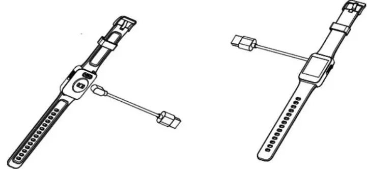 willful N29 Smartwatch for iPhone and Android Blood Oxygen Monitor Fitness Instruction Manual - Charging Diagram