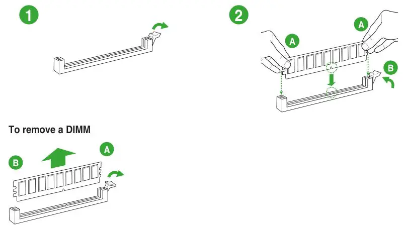 ASUS Motherboard - Installing a DIMM