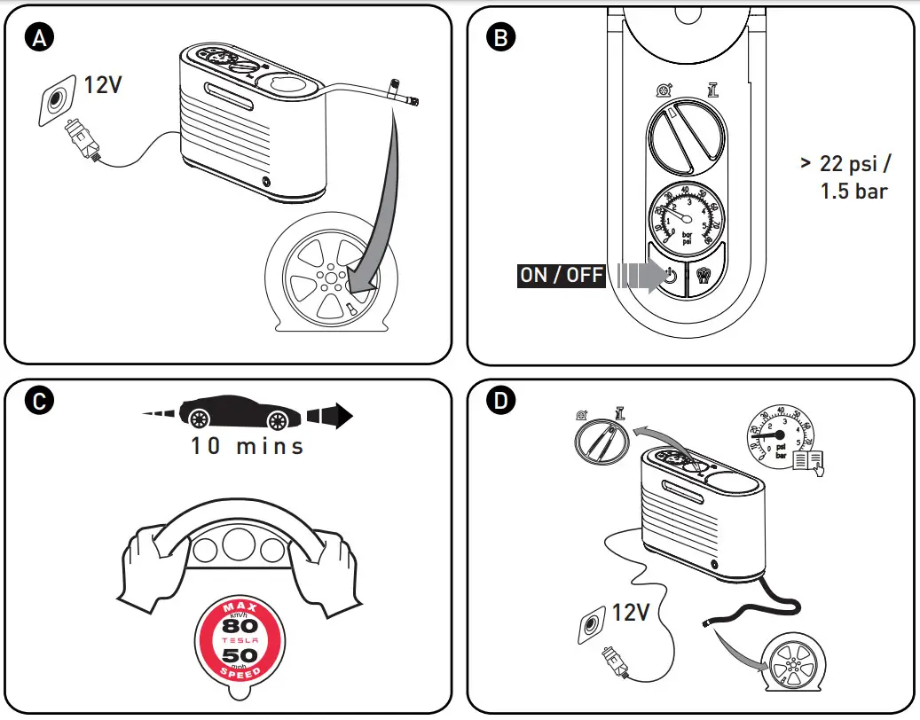 TESLA 34380300003C Tire Repair Kit - fig1