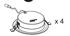 Cloudy Bay LJD006GBWH5C-4PK 6 Inch LED Down Light fig 3