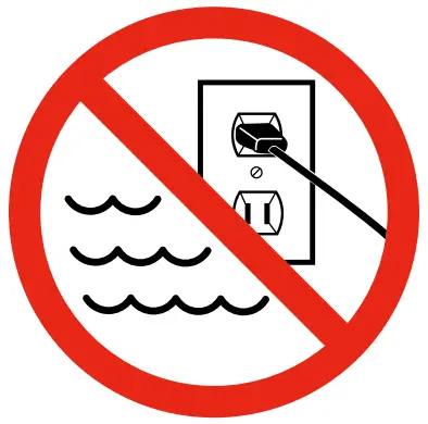 Keep away from water