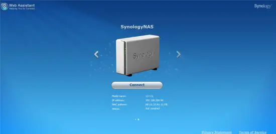 Synology DS120j NAS Server IronWolf - web Assistant