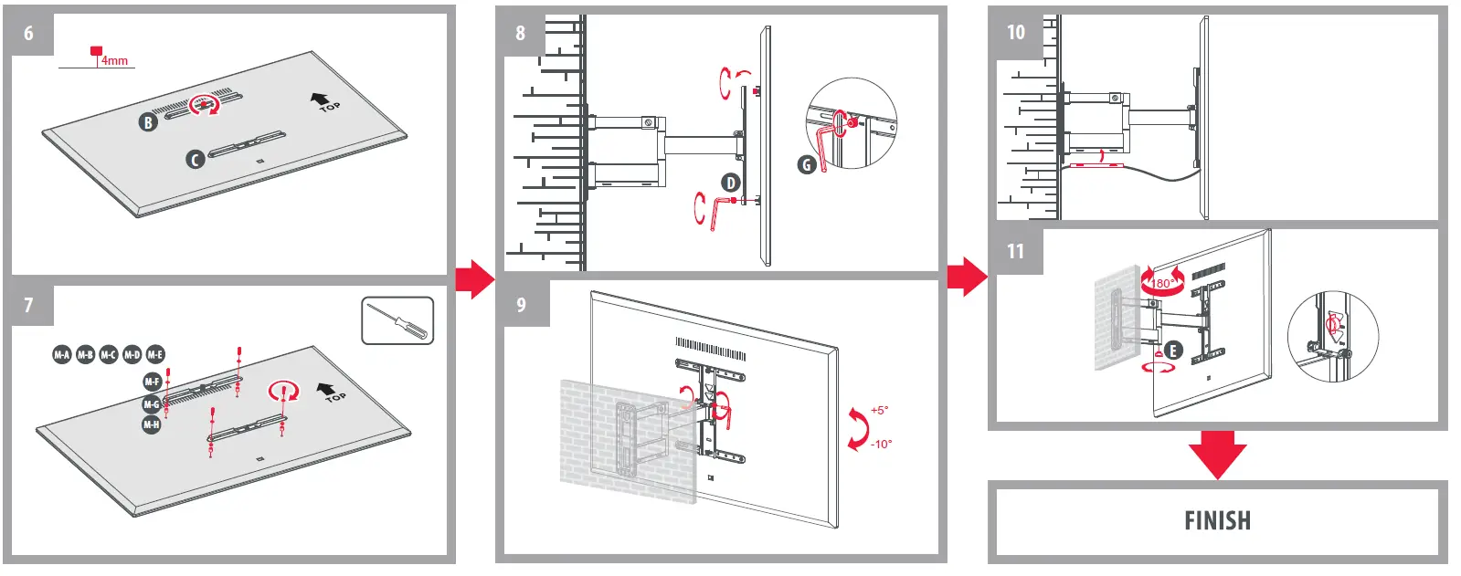 ONE-FOR-ALL-WM5450-Dynamic-Full-Motion-TV-Wall-Mount-Bracket-2