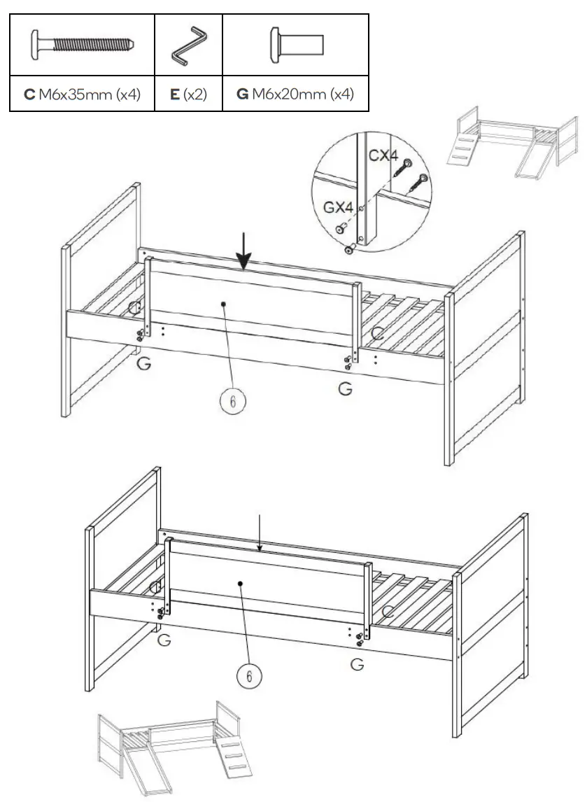 kogan SLSEATSLBWA Shangri La Seattle Slide Bed - fig 5