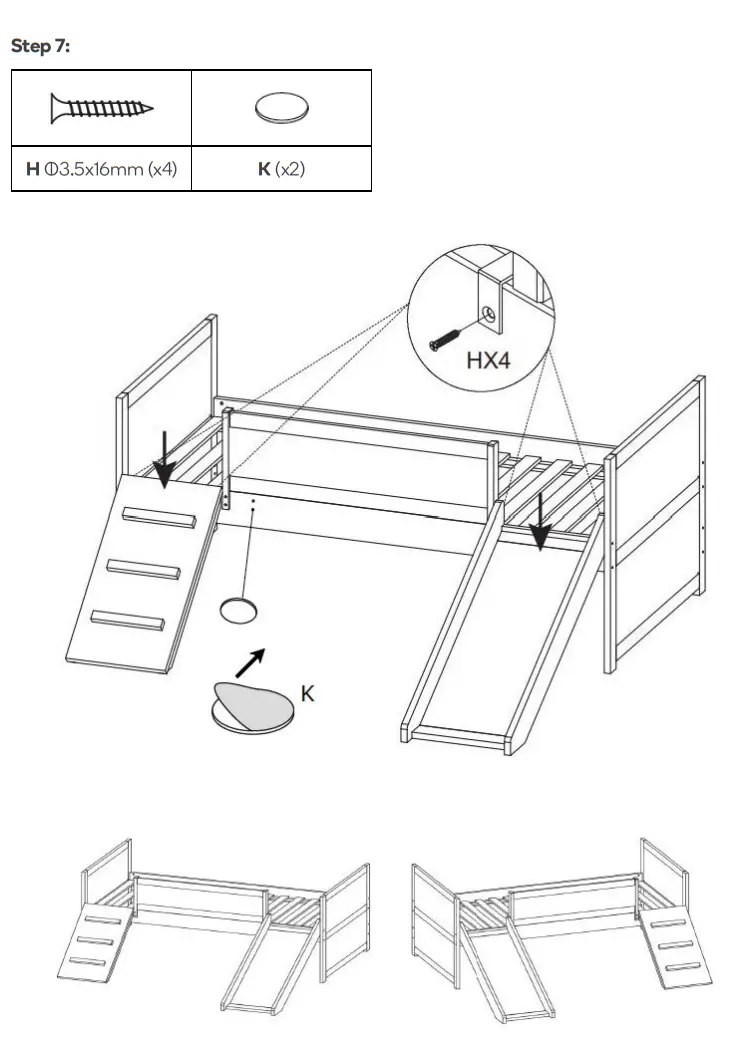 kogan SLSEATSLBWA Shangri La Seattle Slide Bed - fig