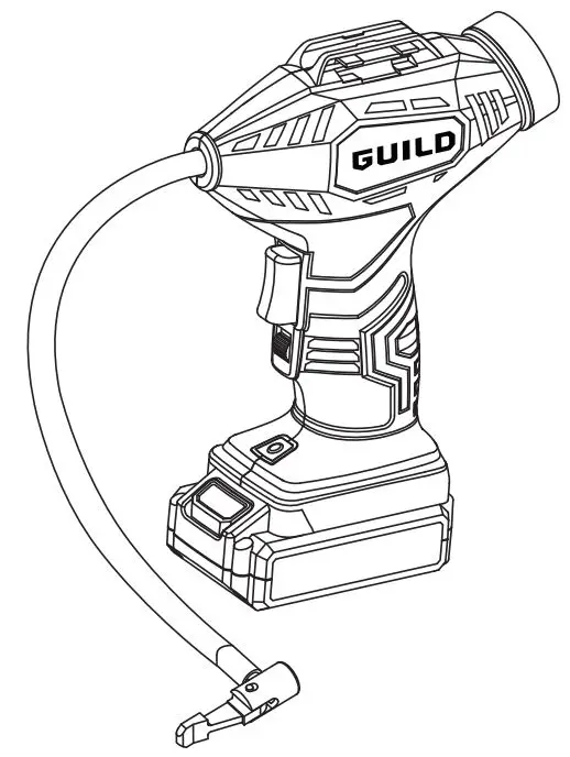 Guild 12v Cordless Inflator Instruction Manual