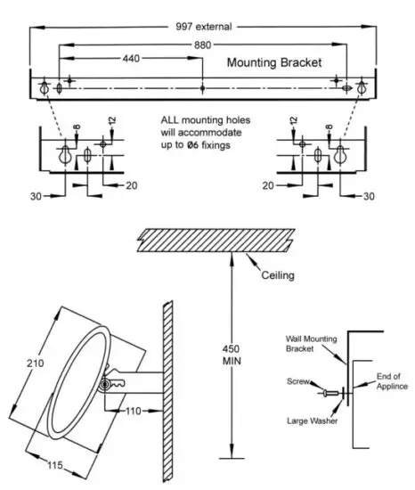 CLAUDGEN HE8320RX Warm Air Curtains - Installation