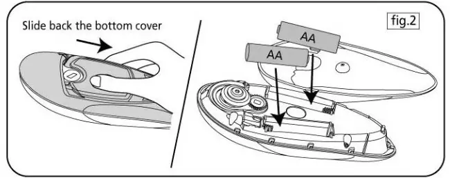 ONE TOUCH KC08 Automatic Can Opener - BATTERY INSTALLATION