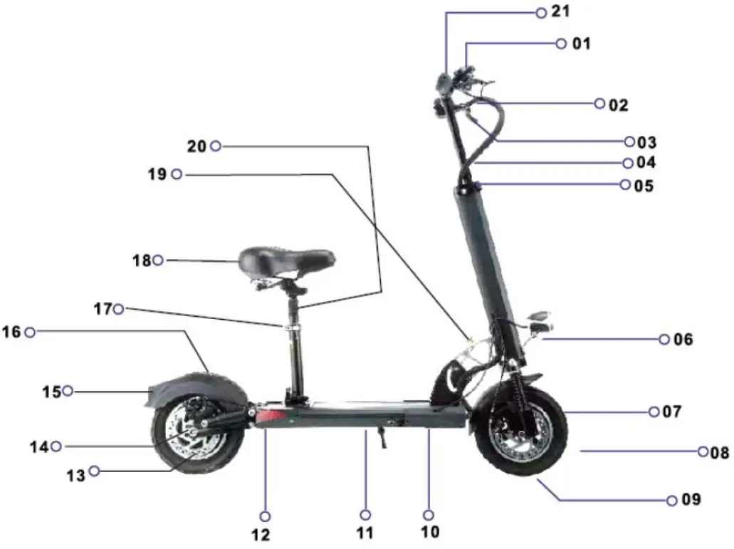 w tec 23784 Tendeal 10 Inch Electric Scooter - DESCRIPTION