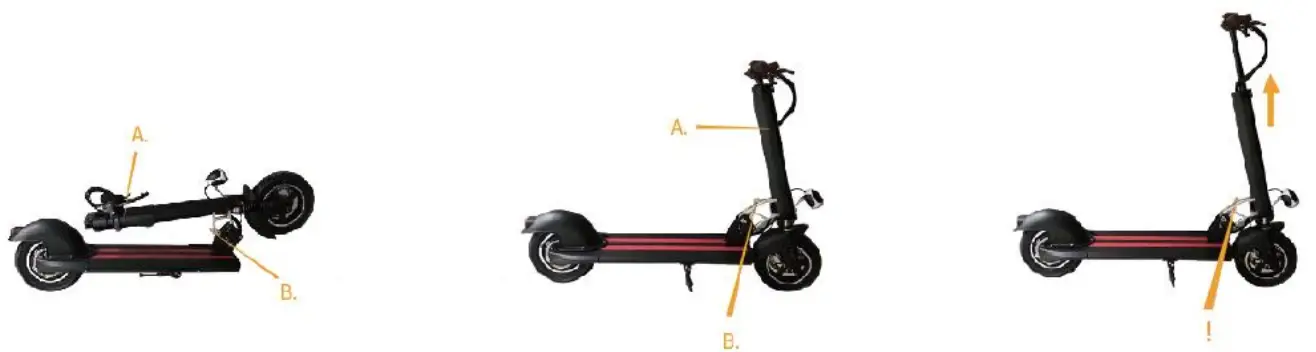 w tec 23784 Tendeal 10 Inch Electric Scooter - UNFOLDING