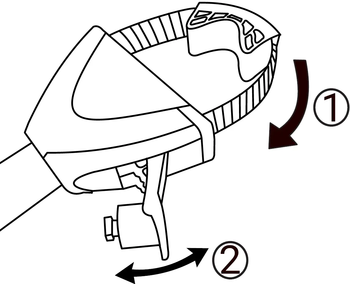 Closing of the Ratchet Strap