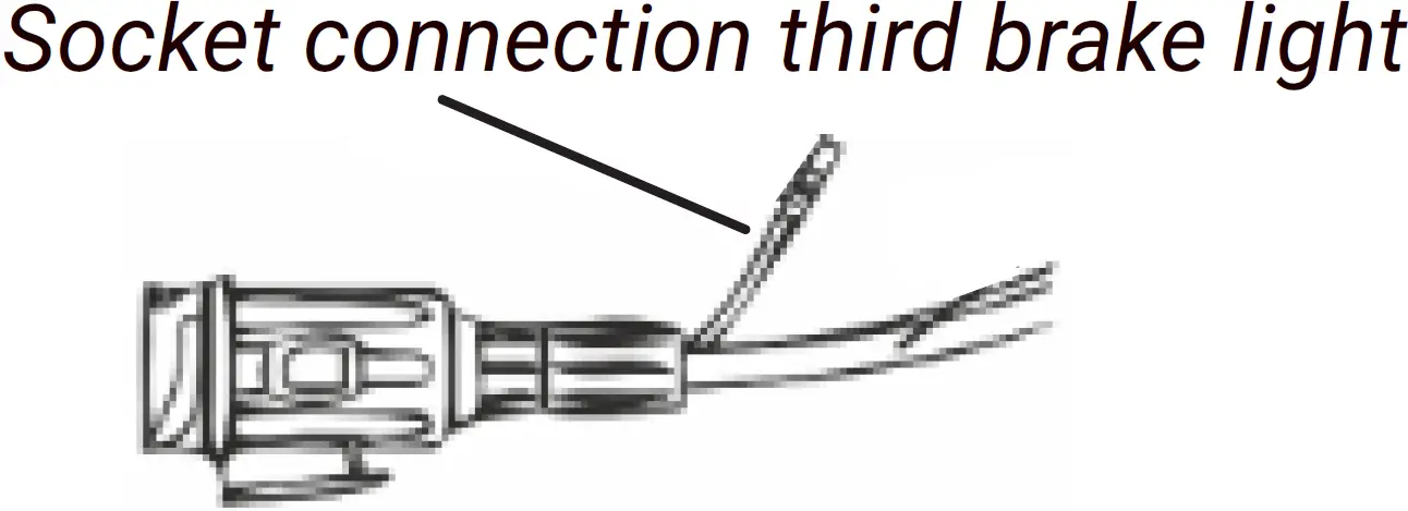 Socket connection third brake light
