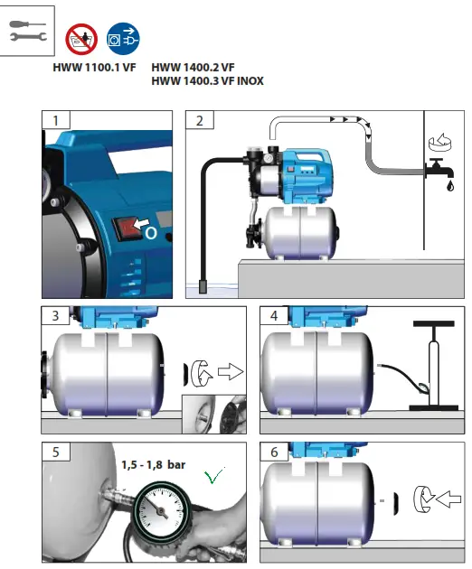 Gude GP 1100 1 Automatic Garden Water Pump - FIG31