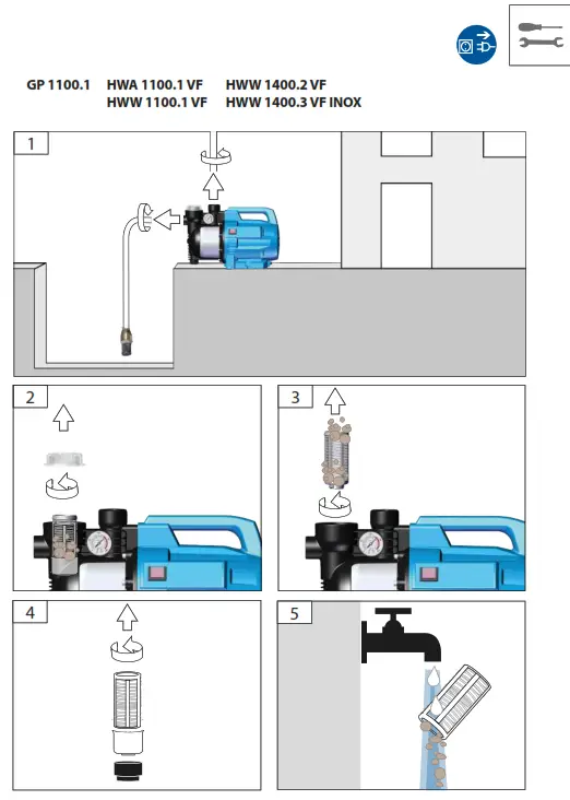 Gude GP 1100 1 Automatic Garden Water Pump - FIG32