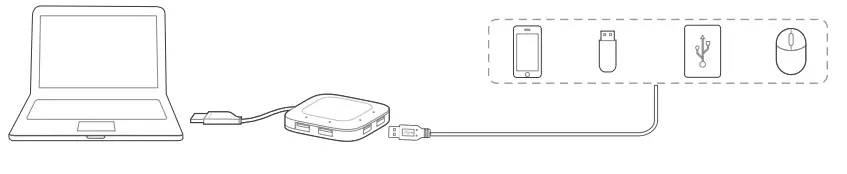 tp link UH400 4 Port Portable USB Hub -