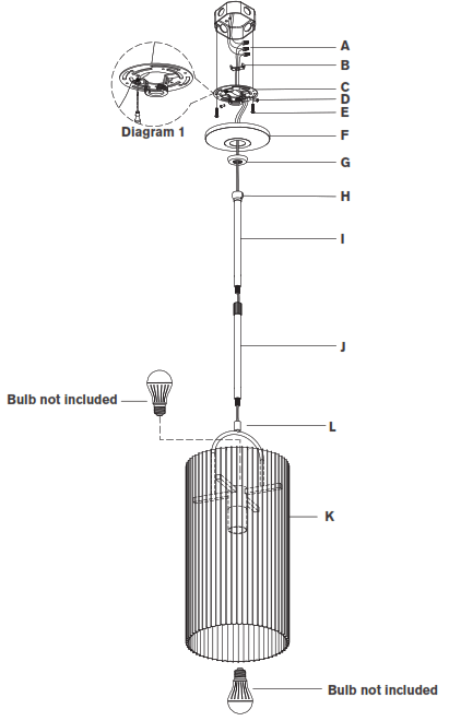 VISUAL COMFORT S 5116 Rivers Medium Fluted Pendant - fig